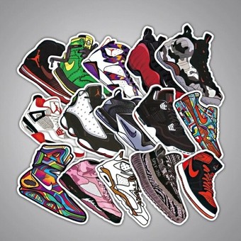 Набір стікерів - кросівки (100 наклейок), OneSize